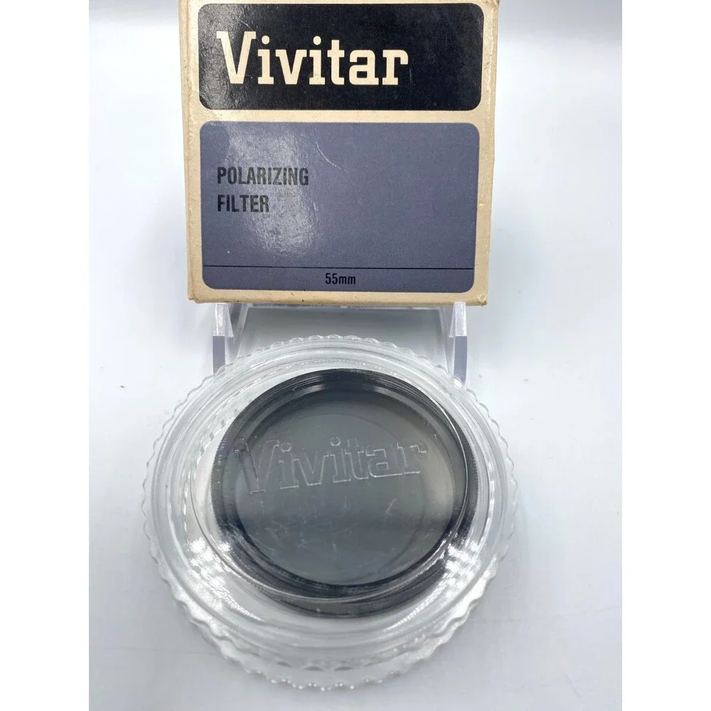 VIVITAR 55mm Polarizing Filter Lens + Case - Made In Japan